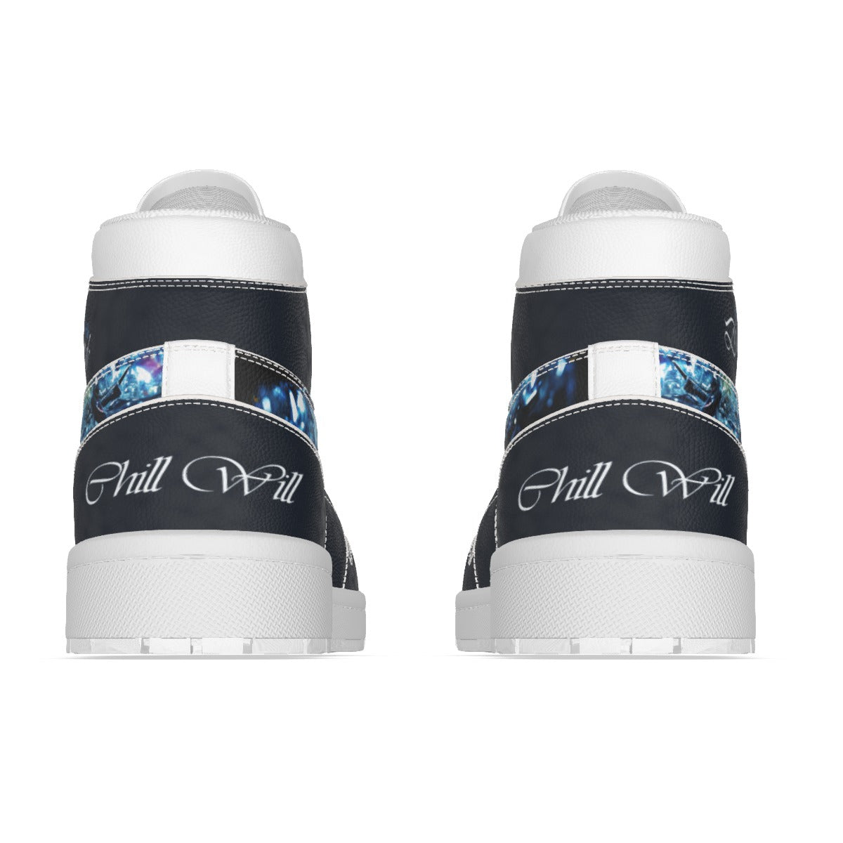 Men's Blackk and White Diamonds Sneakers