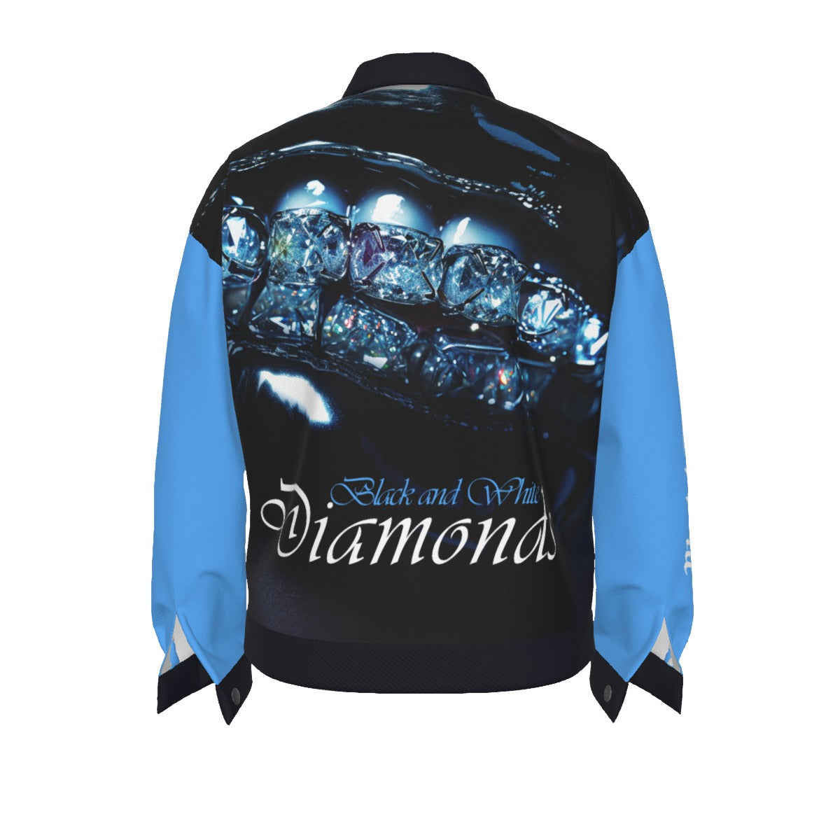 All-Over Print Mens Black And White Diamonds Jacket